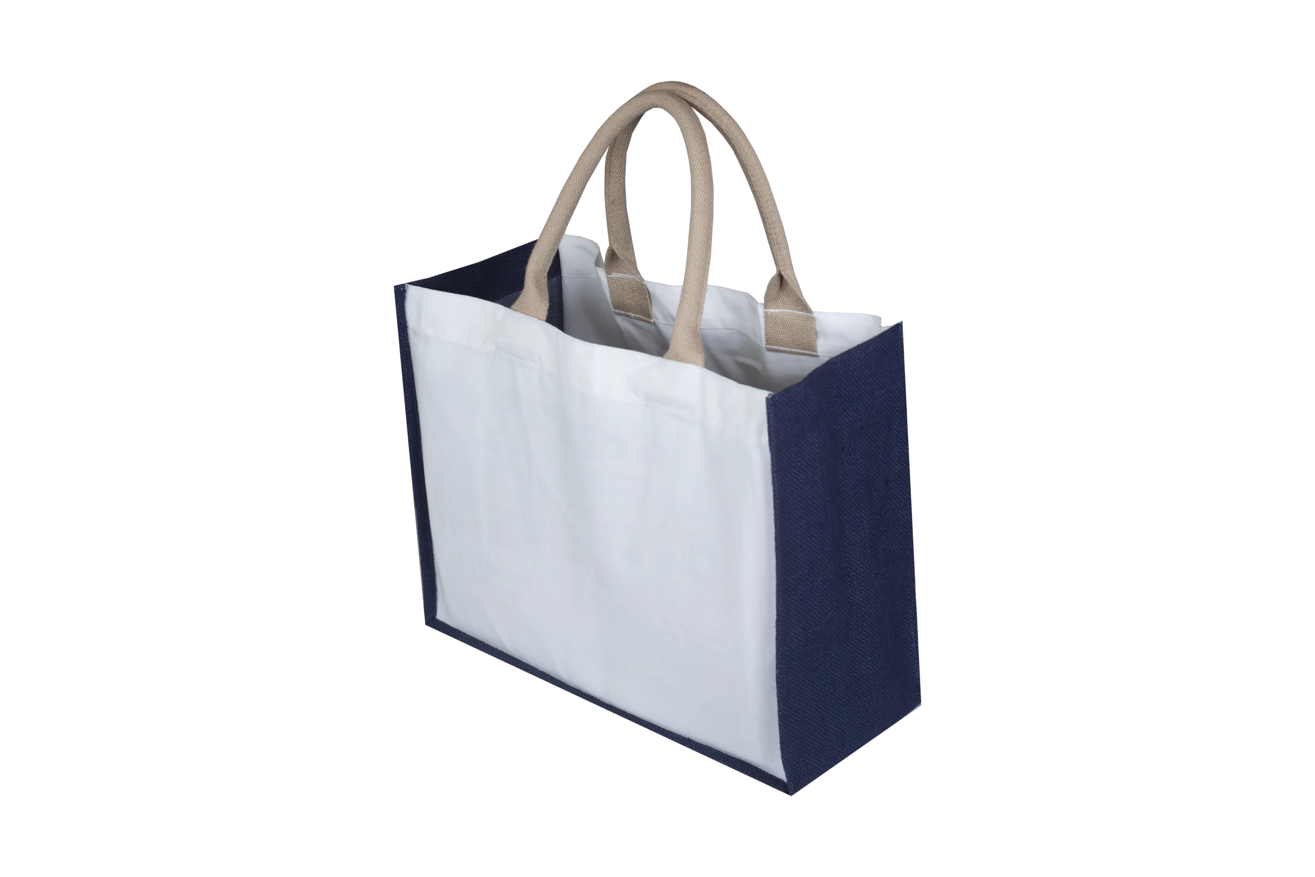 Refili Printer Jute Cotton Clasic Tote-Blue