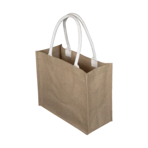 Natural Strched Midi Tote (Witre Round Handle)