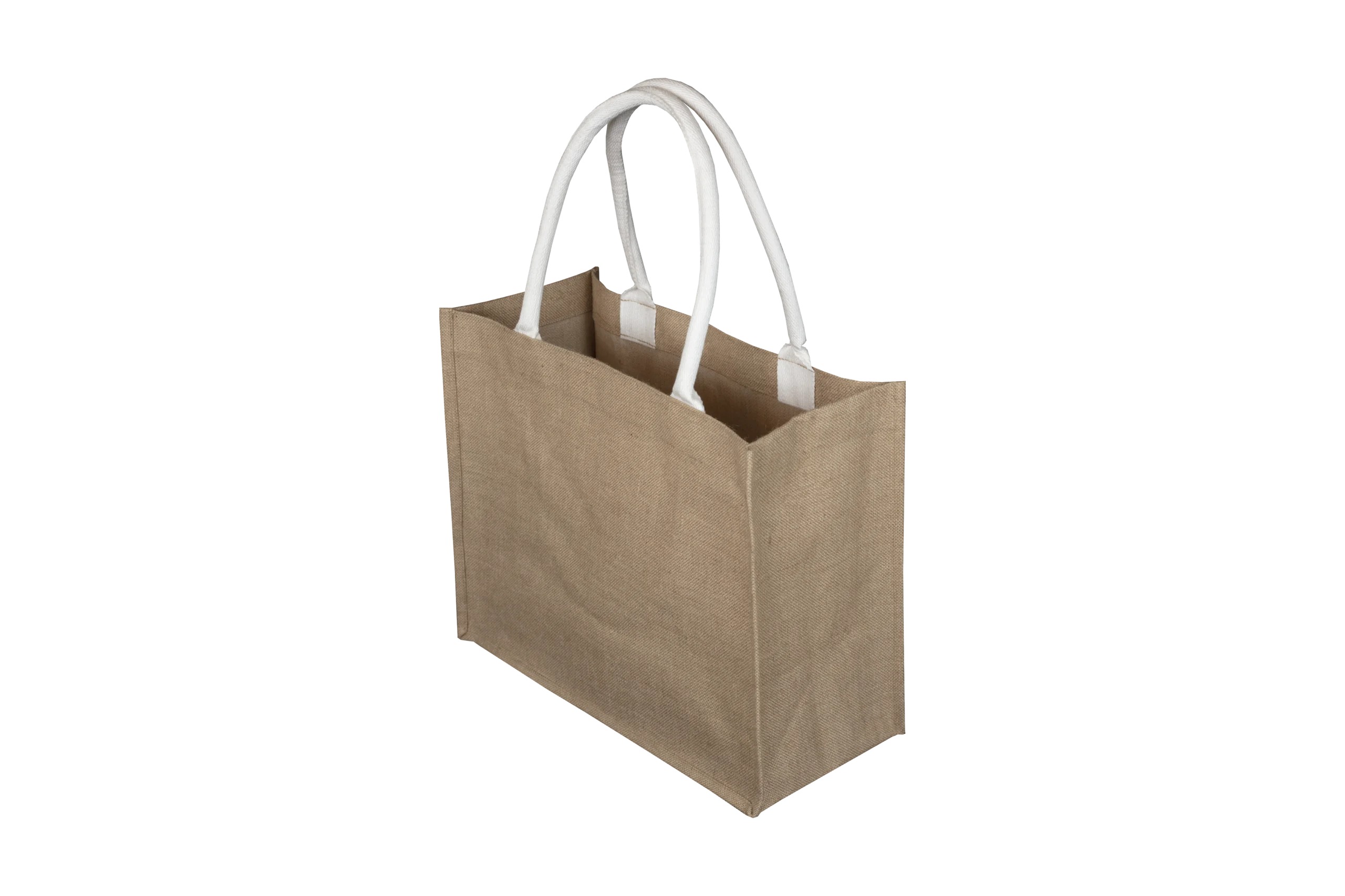 Natural Strched Midi Tote (Witre Round Handle)